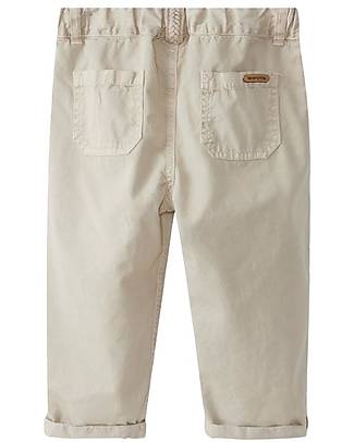 Laranjinha Pants with Turn-ups - Beige - 100% Cotton Trousers