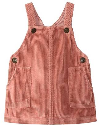 Laranjinha Pinafore Dress - Old Pink - Cotton Velvet Dresses_