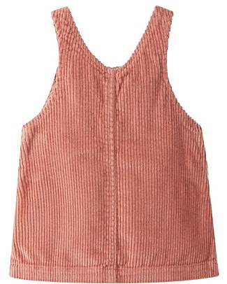 Laranjinha Pinafore Dress - Old Pink - Cotton Velvet Dresses_