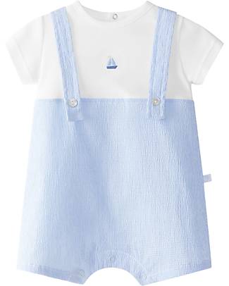 Laranjinha Set 2 Pieces Dungarees and T-shirt - Blue - 100& Cotton Sets And Co-Ords
