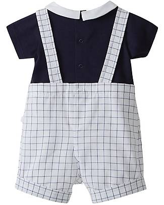 Laranjinha Shirt + Dungarees Set - Navy - 100% Cotton Sets And Co-Ords