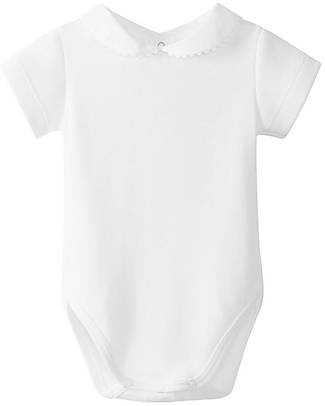 Laranjinha Short Sleeve Body - White - 100% Hypoallergenic Cotton Short Sleeves Bodies