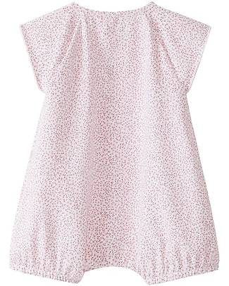 Laranjinha Short Sleeved Outfit - Classic Pink - Elasticated Cotton Short Rompers