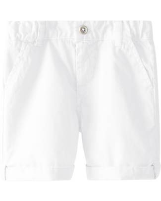 Laranjinha Shorts with Cuffs - White - 100% Cotton Shorts