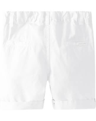 Laranjinha Shorts with Cuffs - White - 100% Cotton Shorts