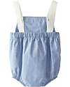 Laranjinha Striped Dungarees - Indigo - Cotton Dungarees