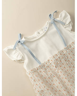 Laranjinha T-Shirt + Dungarees Set - Salmon - 100% Cotton Sets And Co-Ords
