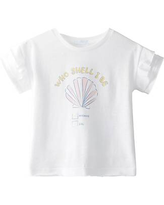 Laranjinha T-Shirt with Ruffle Sleeves - White - 100% Cotton T-shirts