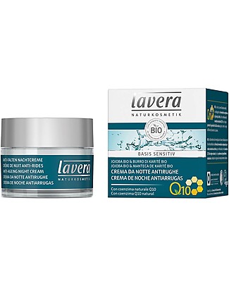 Lavera Organic Anti-Ageing Night Cream Q10, Basis Sensitiv - 50 ml Body Lotions And Oils
