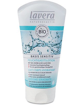 Lavera Organic Moisture Body Lotion, Basis Sensitiv, Jojoba and Aloe Vera - 200 ml Body Lotions And Oils