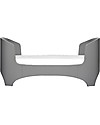 Leander Baby Bed from 0 to 7 years old, Grey - From Crib to Junior bed! Single Bed
