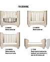 Leander Baby Bed from 0 to 7 years old, Whitewash - From Crib to Junior bed! Single Bed