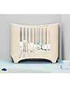 Leander Baby Bed from 0 to 7 years old, Whitewash - From Crib to Junior bed! Single Bed