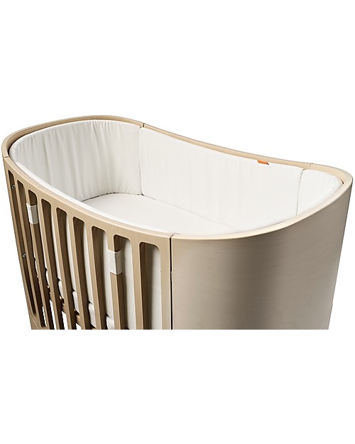 Leander Cot Bumper for Leander Crib, White 4 sections, 100 cotton