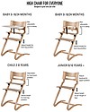Leander Evolutive High Chair, Natural - For Children from 6 Months to 10 Years old! High Chairs