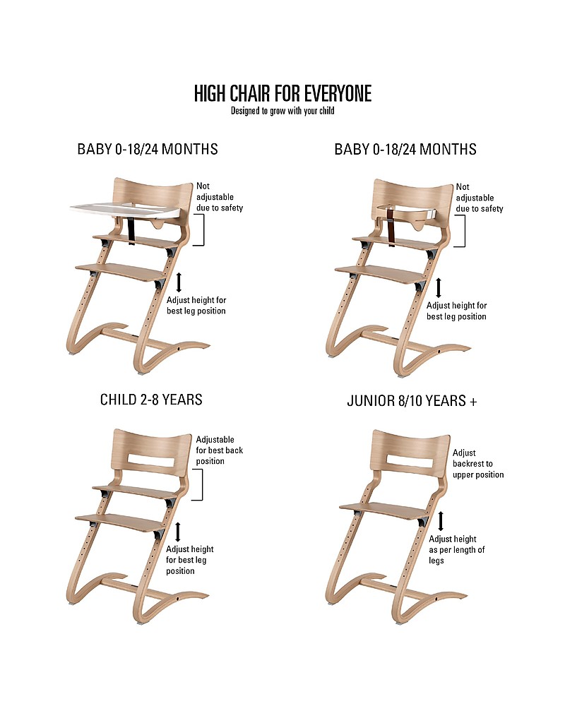 Leander Evolutive High Chair Natural For Children From 6 Months