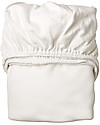 Leander Jersey Fitted Sheet, White - For Leander Baby Bed, 100% cotton Bed Sheets and Pillow Cases
