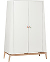 Leander Luna Large Wardrobe - White/Oak - Spacious Wardrobes