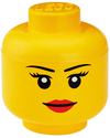 Lego Head Girl Storage Box - Small Toy Storage Boxes