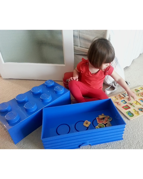 Lego LEGO 8-Stud Yellow Storage Brick! Toy Storage Boxes