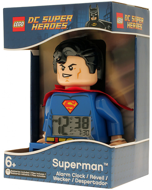 Lego LEGO DC Super Heroes Superman Minifigure Light Up Alarm Clock unisex bambini