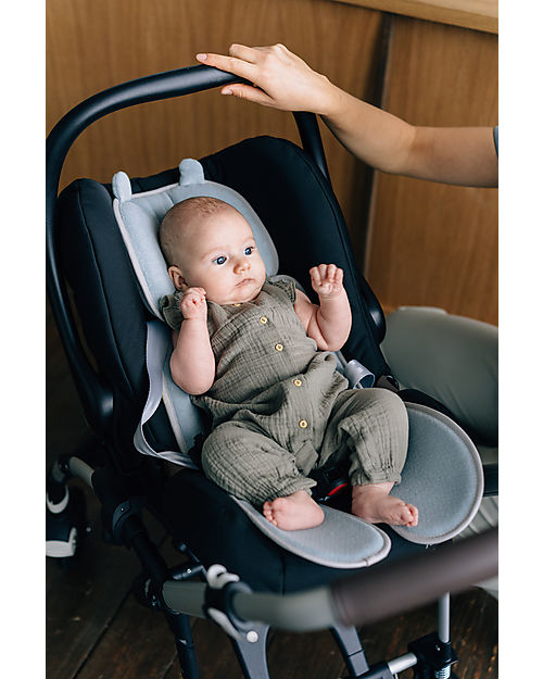 Leokid Baby 3D Double Liner - Slate - for Infant Car Seat + Stroller unisex  (bambini)