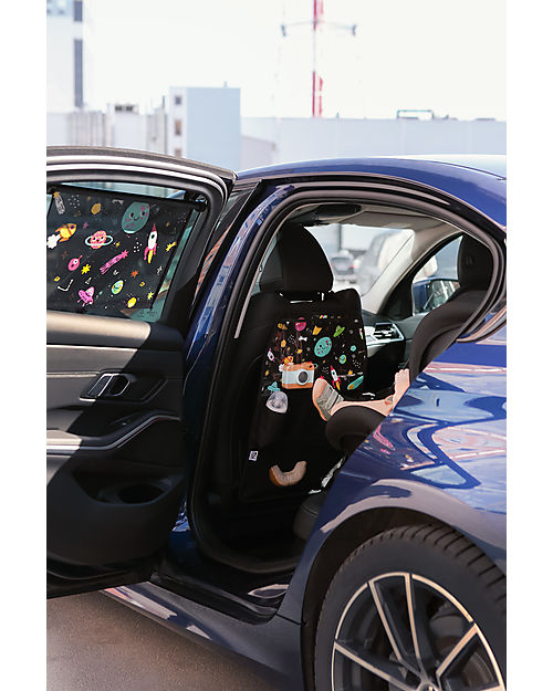 Leokid Backseat Organizer - Funny Planet - with Pocket for Tablet Organize and Bags