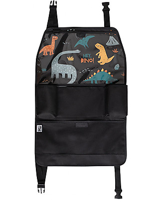 Leokid Backseat Organizer - Hey Dino - with Four Pockets Toy Storage Boxes