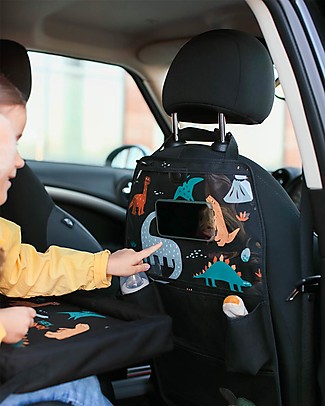 Leokid Backseat Organizer - Hey Dino - with Pocket for Tablet Toy Storage Boxes