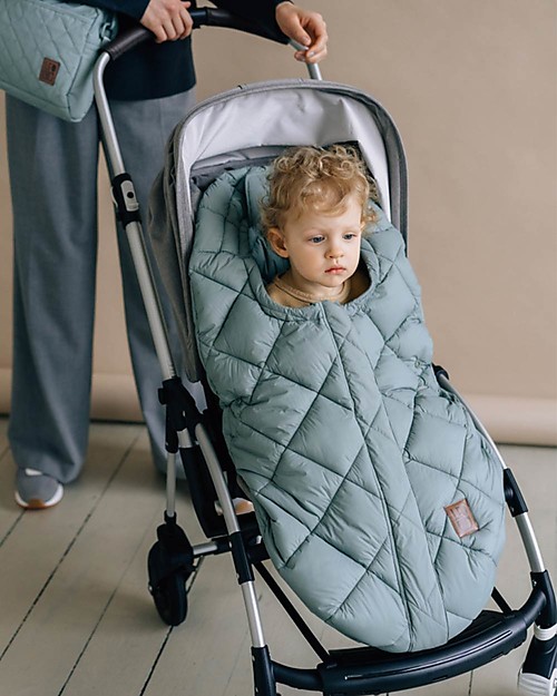 Leokid Footmuff for Carrycot and Stroller Gray Mist Light Compact unisex bambini