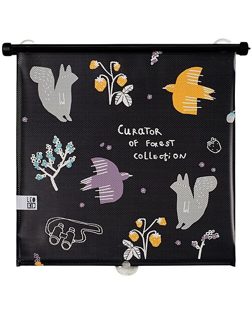 Leokid Roll Up Sunshade for Car - Forest - Protects from UVB Rays Car Seat Accessories