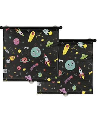 Leokid Set of 2 Car Sun Shade - Funny Planet - Protect from UVB rays Car Seat Accessories