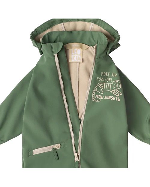 Leokid Softshell Jumpsuit - Tiger Mood - Padded in Soft Fleece Waterproof