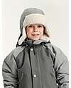 Leokid Trapper Hat Color Block - Fjord Gray - Soft Fleece Lining Winter Hats