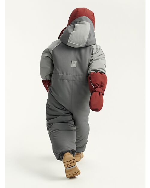 Leokid Waterproof and Lined Snowsuit - Color Block Fjord Gray - Warm and Opaque! Snowsuits