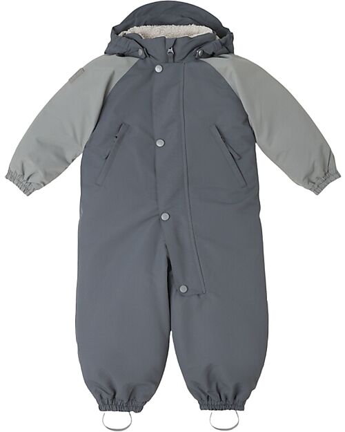 Leokid Waterproof and Lined Snowsuit - Color Block Fjord Gray - Warm and Opaque! Snowsuits