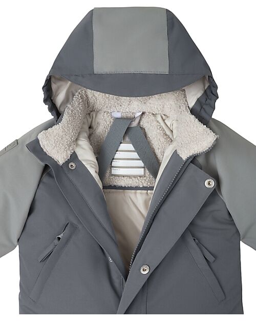 Leokid Waterproof and Lined Snowsuit - Color Block Fjord Gray - Warm and Opaque! Snowsuits