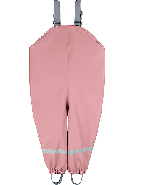 Leokid Waterproof Rain Pants - Pink - Elastic Fabric Dungarees
