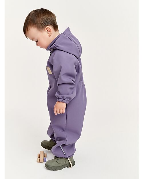 Leokid Waterproof SoftShell Suit Echo - Lilac - Padded in Soft Fleece Waterproof