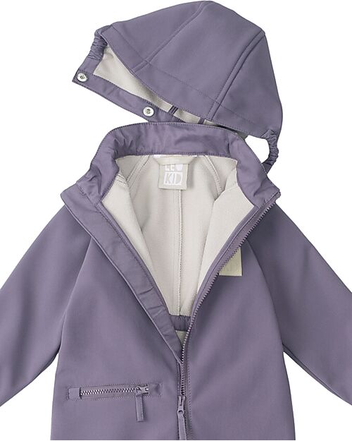 Leokid Waterproof SoftShell Suit Echo - Lilac - Padded in Soft Fleece Waterproof