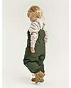 Leokid Waterproof Winter Dungarees - Color Block Green Scape - with Adjustable Braces Dungarees