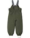 Leokid Waterproof Winter Dungarees - Color Block Green Scape - with Adjustable Braces Dungarees