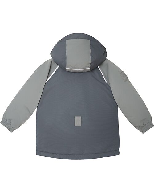 Leokid Waterproof Winter Jacket - Color Block Fjord Gray - with Side Pockets Jackets