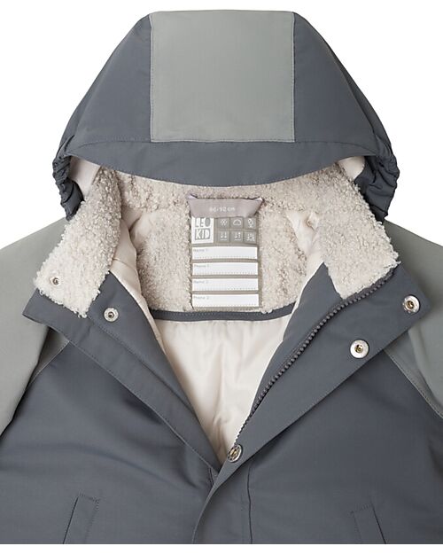 Leokid Waterproof Winter Jacket - Color Block Fjord Gray - with Side Pockets Jackets