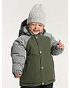 Leokid Waterproof Winter Jacket - Color Block Green Scape - with Side Pockets Jackets