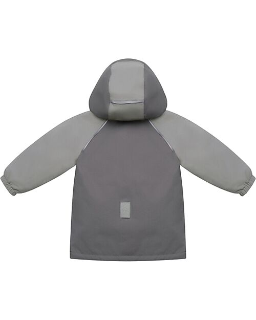 Leokid Waterproof Winter Jacket - Foggy Gray - with Front Pockets Jackets