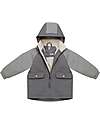 Leokid Waterproof Winter Jacket - Foggy Gray - with Front Pockets Jackets