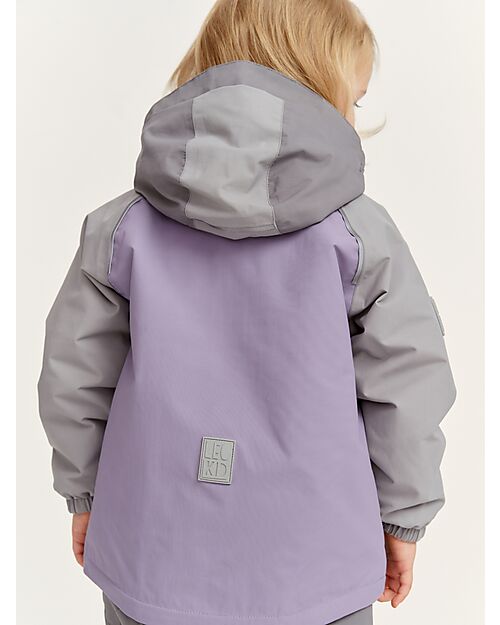 Leokid Waterproof Winter Jacket - Lilac Gray - with Front Pockets Jackets