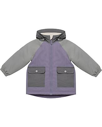 Leokid Waterproof Winter Jacket - Lilac Gray - with Front Pockets Waterproof