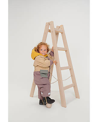 Leokid Windproof Color Block Snowsuit - Aster Sand - up to -30 ° C and 8000mm Waterproof Snowsuits